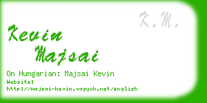 kevin majsai business card